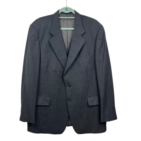 Vito Rufolo Blazer Suit Jacket Super 100 Ventless Gray Men 44R Made in Italy - Picture 1 of 7